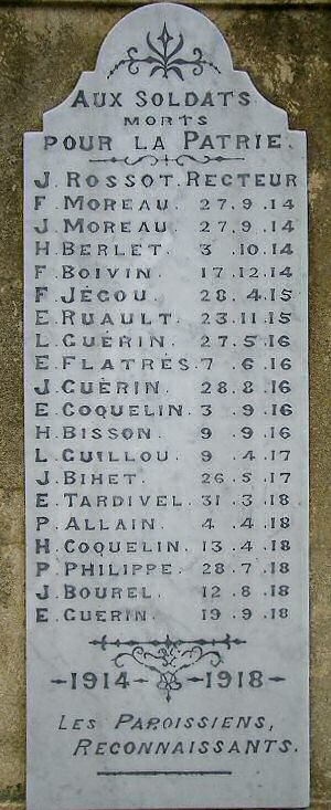 Panel from St.Magloire Church Memorial, L'Islet
